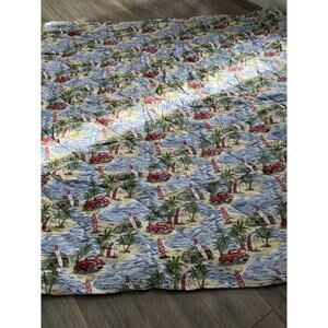 Dean Miller Surf Bedding Hawaiian Comforter Tropical Surfer Coastal Full/ Queen